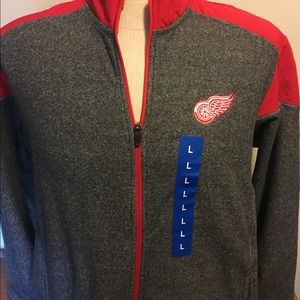 NWT Detroit Red Wings Zip Front Fleece Sz Lg & XXL